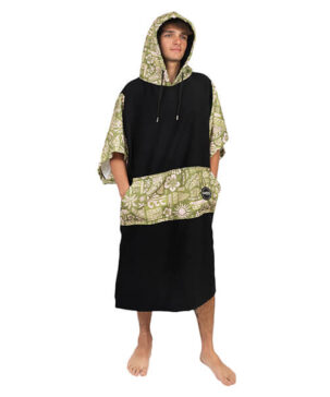 Poncho de toalla microfibra Black Hawai