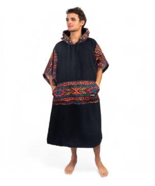 Poncho de toalla microfibra Black Latino