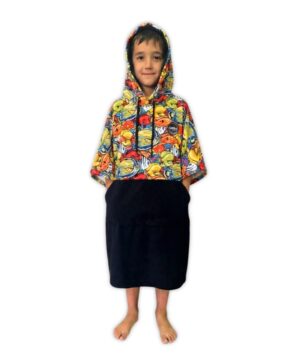 Poncho kids de toalla microfibra Cardumen