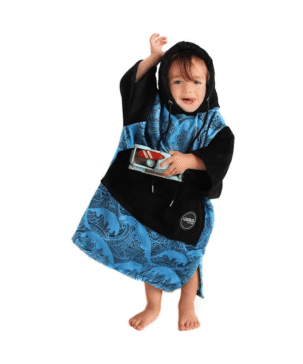 Poncho kids de toalla microfibra Waves