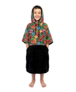 Poncho kids de toalla microfibra Trópico