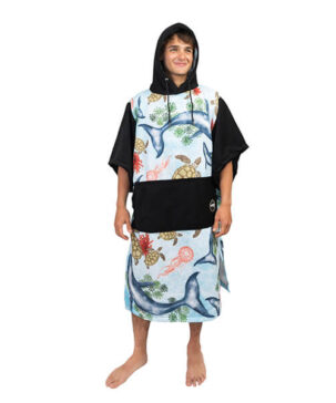 Poncho de toalla microfibra Oceánico